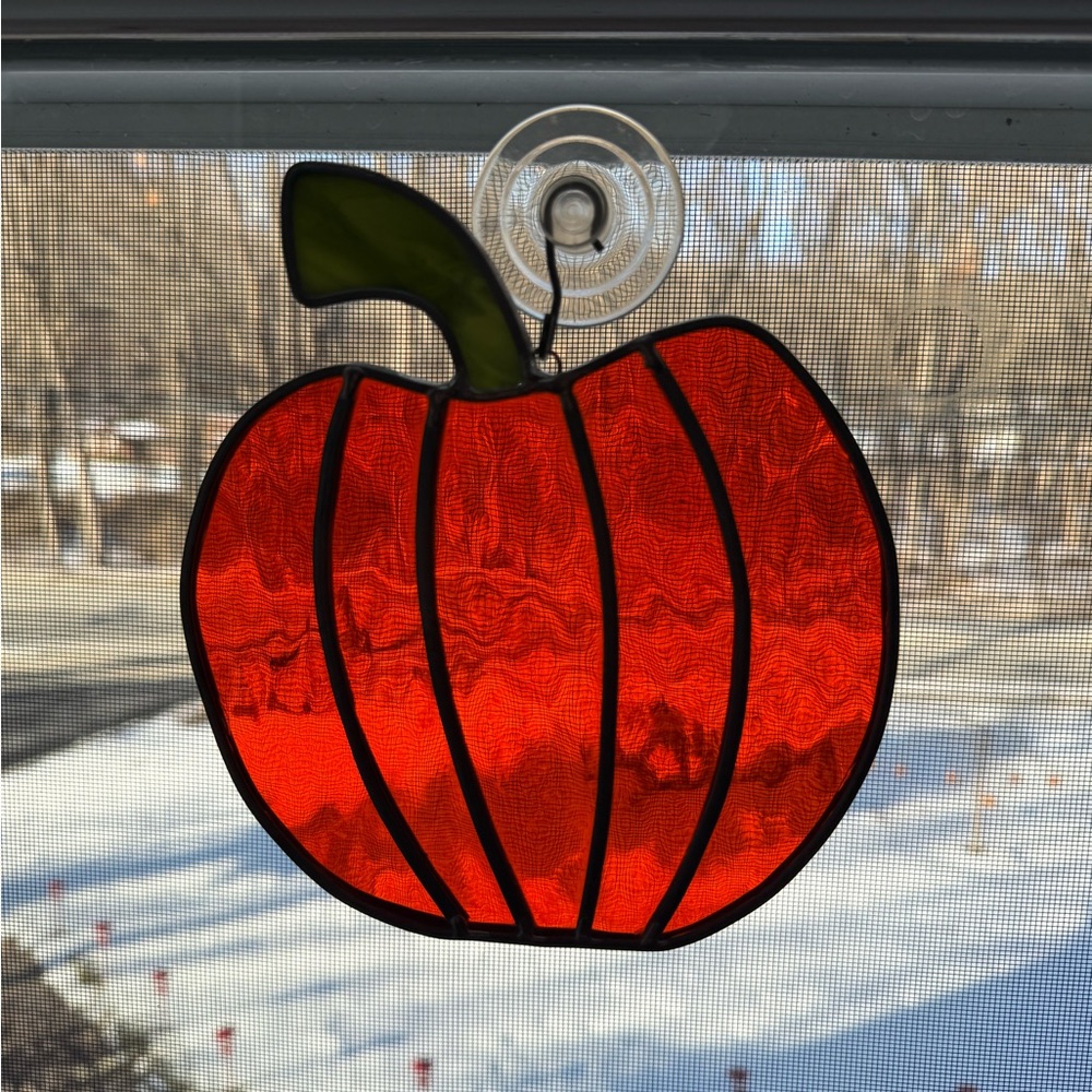 Stained Glass Pumpkin Suncatcher